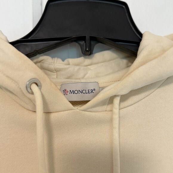 Moncler Beige Hoodie & Joggers Logo Lounge Set M | $1,250 Retail - Picture 6 of 16